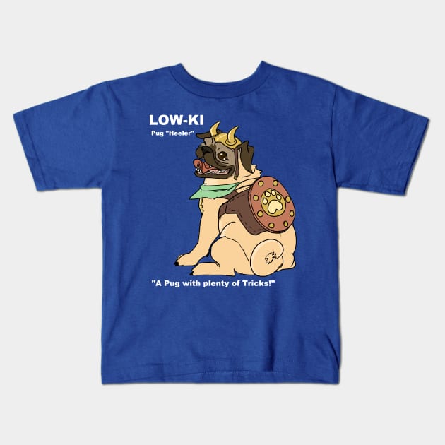 Pug Cleric Kids T-Shirt by DivineandConquer